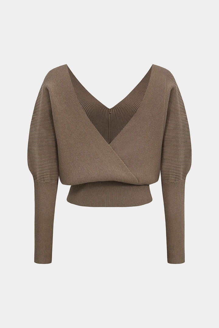 Solid Button | V-Neck Sweater