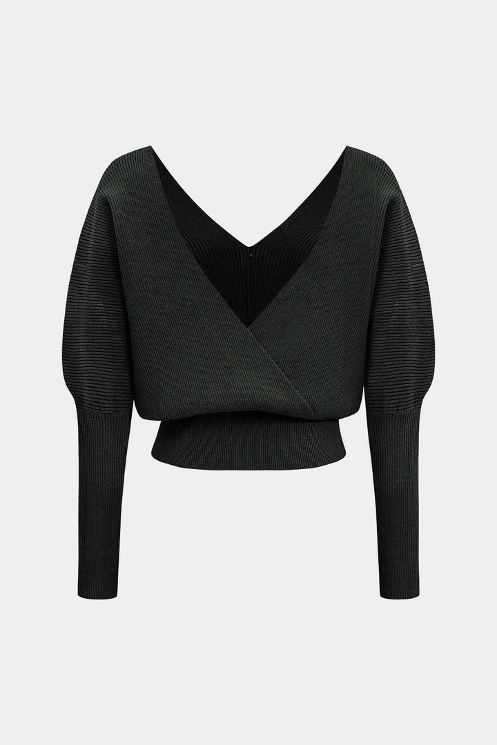 Solid Button | V-Neck Sweater