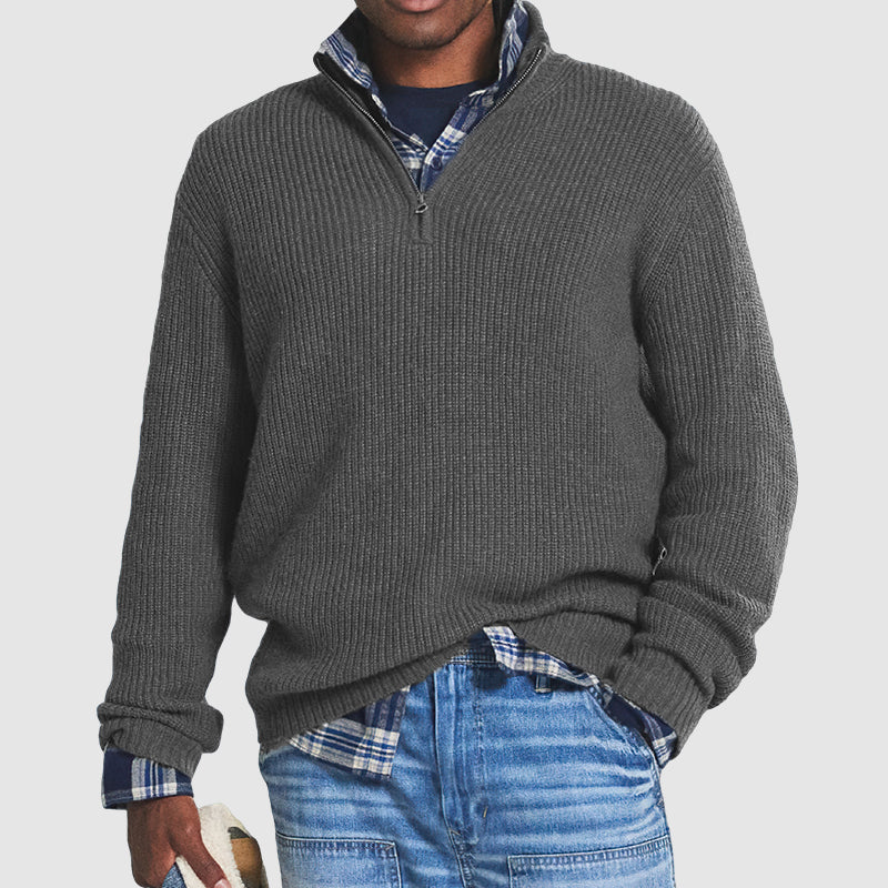 Men's Cashmere-Touch Sweater, Long Sleeve, Crew Neck