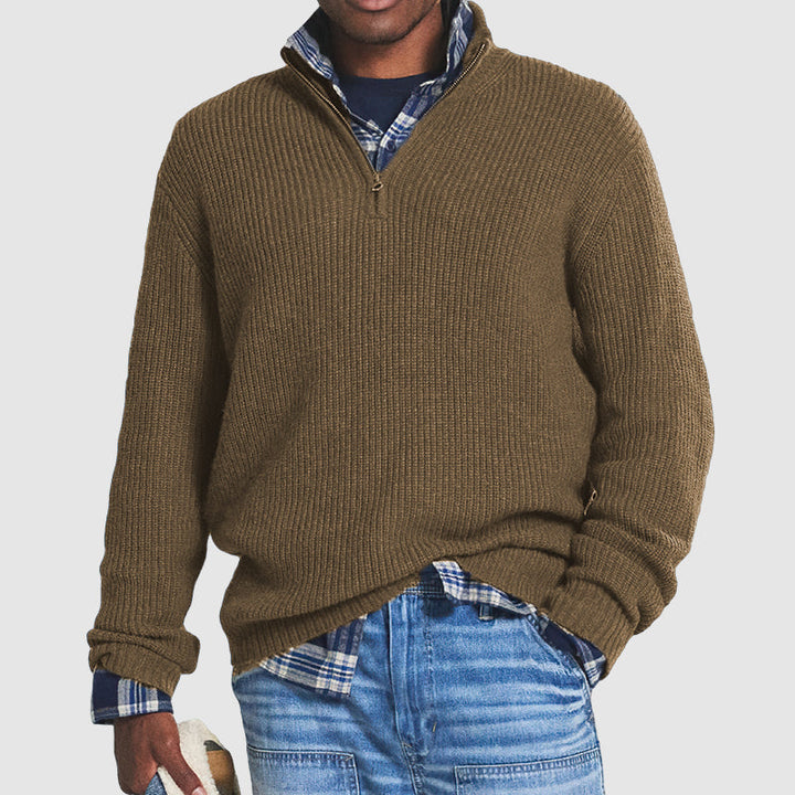 Men's Cashmere-Touch Sweater, Long Sleeve, Crew Neck