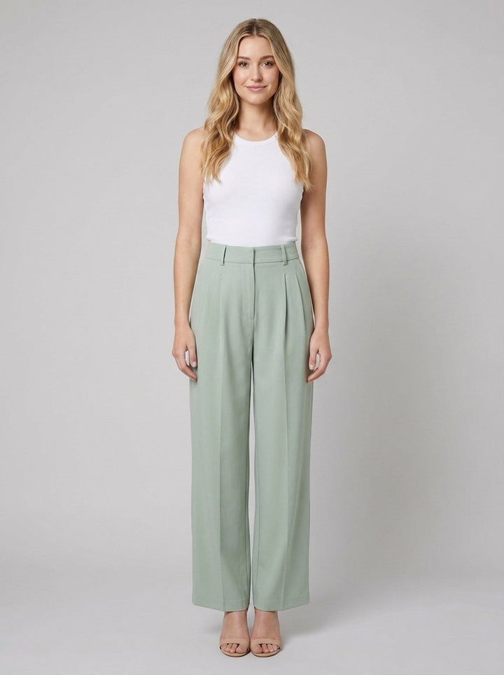 Abbi work pants blue sage green