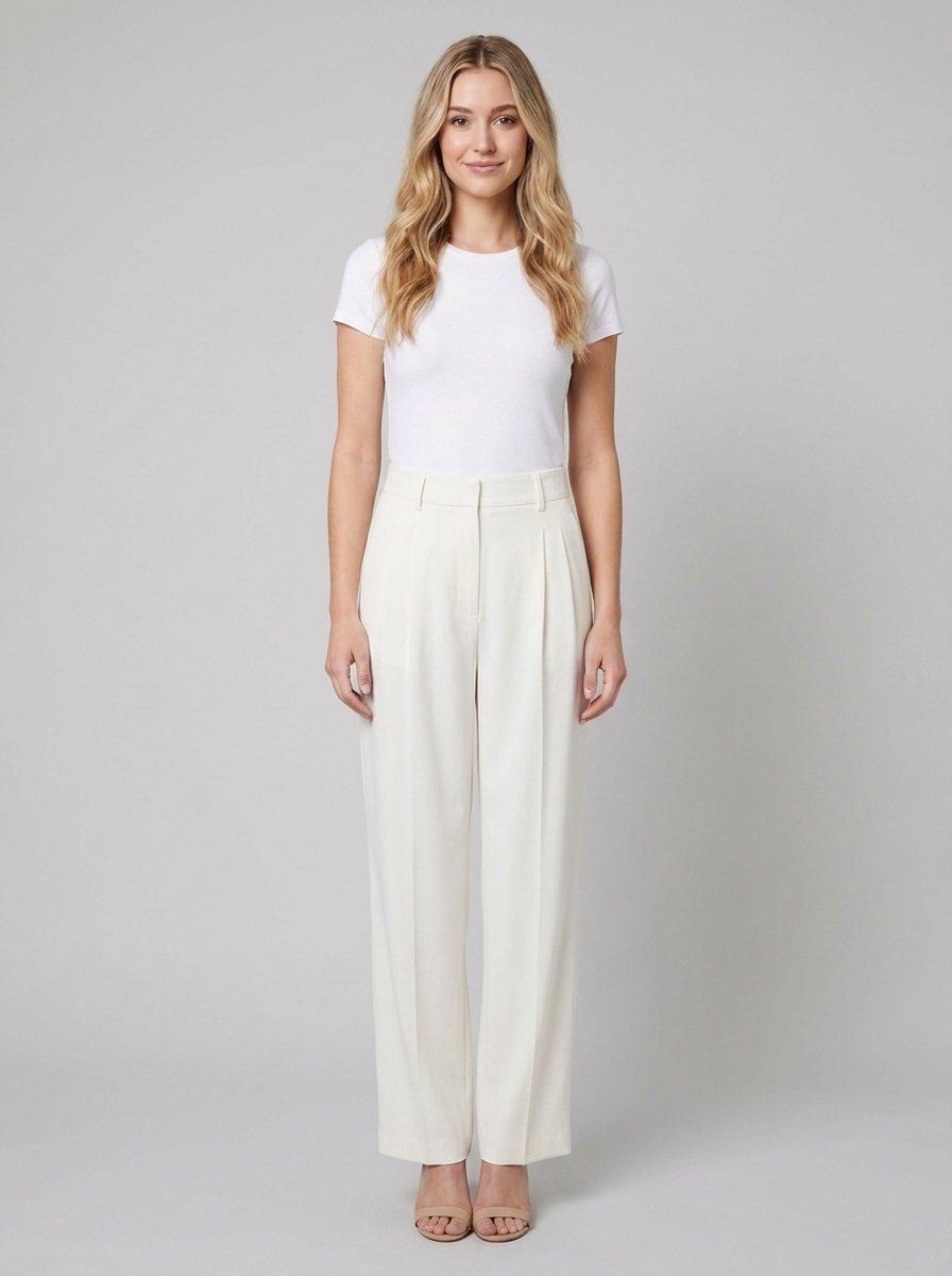 Abbi work pants white