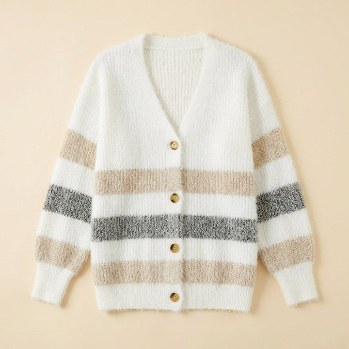 Alayah striped cardigan product flat lay