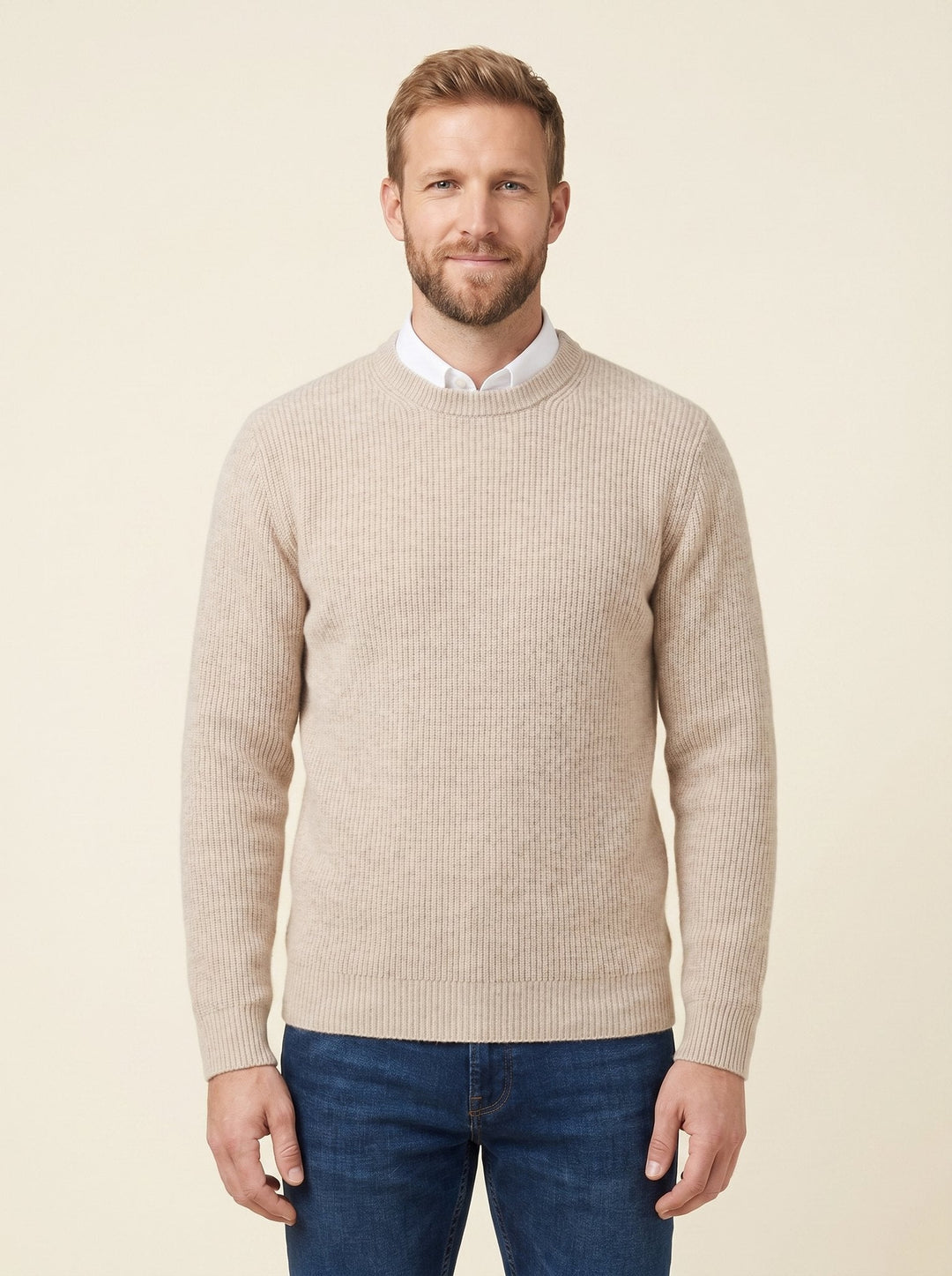 Alessio men's sweater beige oatmeal