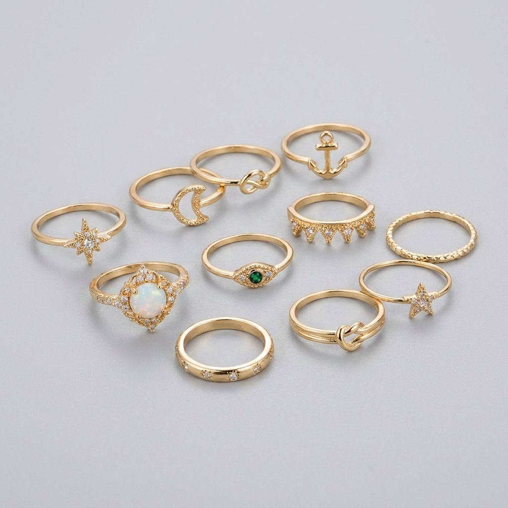 Alisa gold rings set Rome