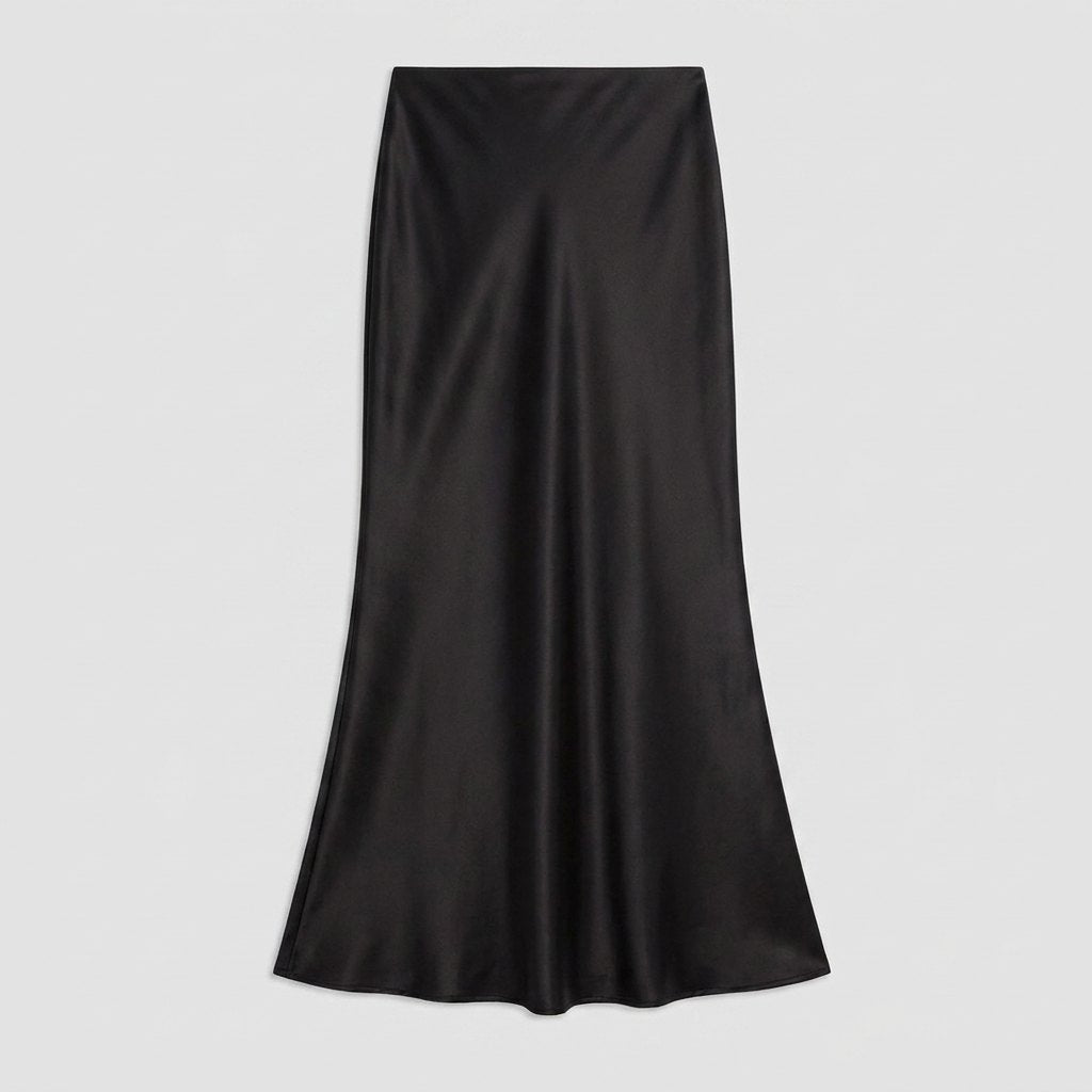 Alva bias-cut satin maxi skirt product only