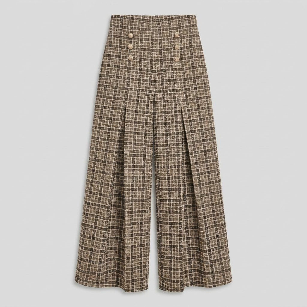 Anne plaid pants product flat lay