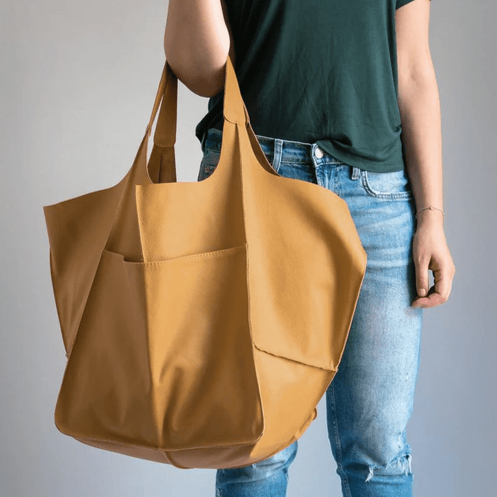 Annecy slouchy tote bag with a soft slouched shape and roomy open interior, image 6 of 6