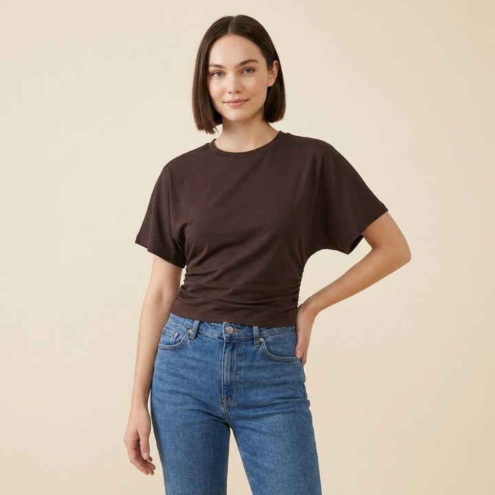 Arden Drape Tee brown