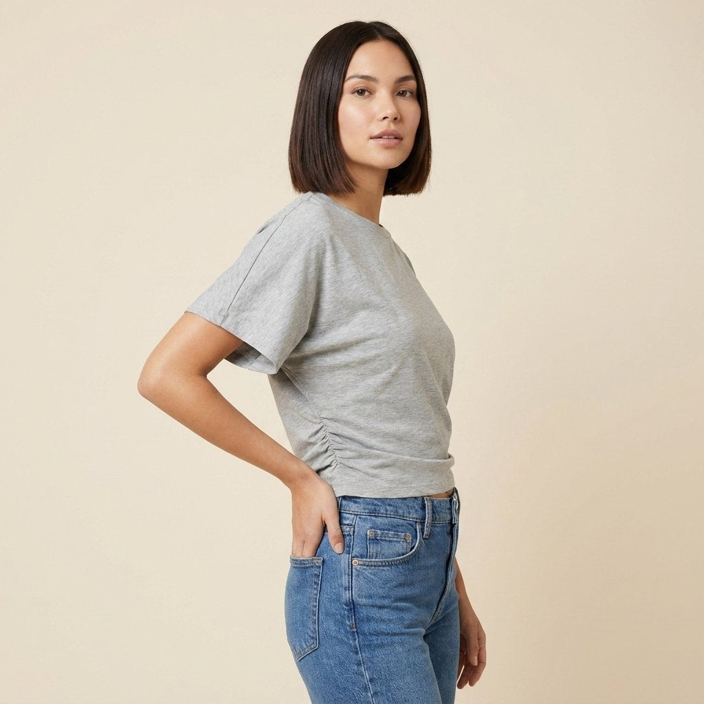 Arden Drape Tee gray