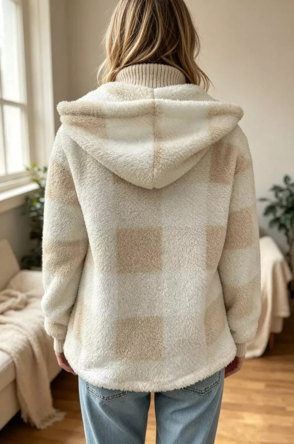 Aspen sherpa teddy coat back