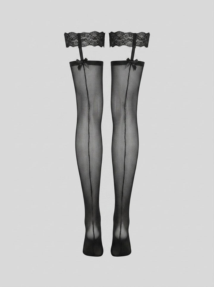 Aurelie knee-high stockings black back