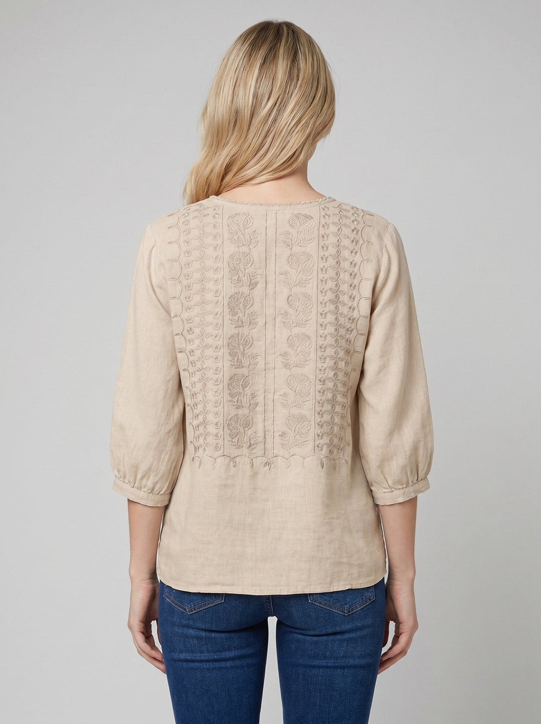 Aurora embroidered blouse back view