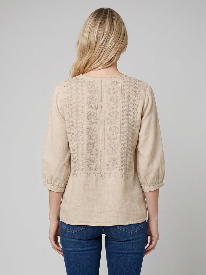 Aurora embroidered blouse back view