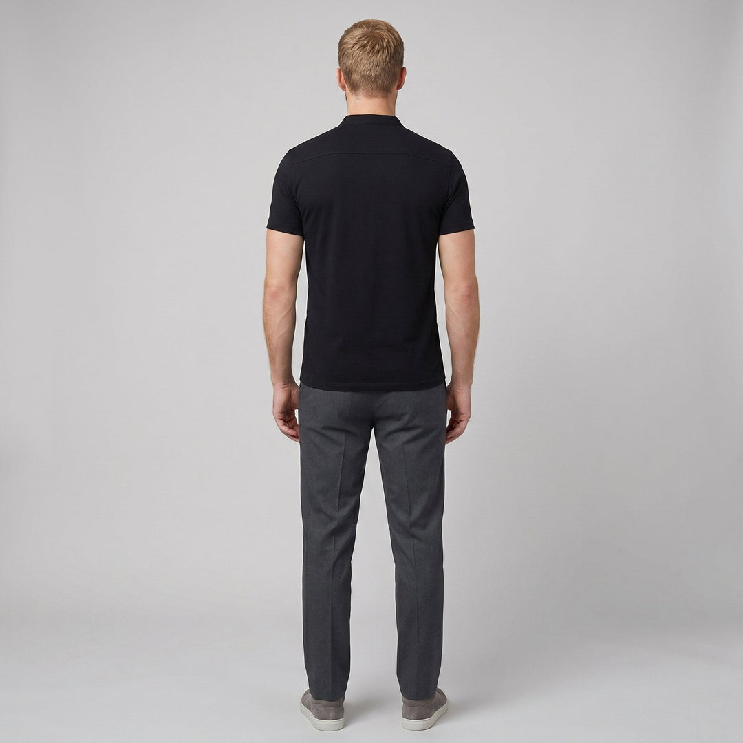 Austin collared slim-fit tee back view