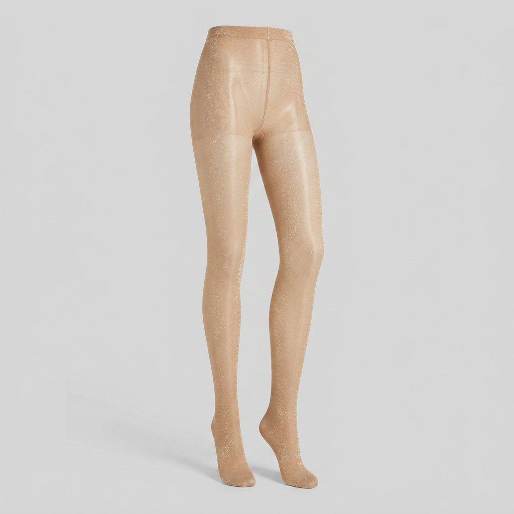 Ayla Glitter Pantyhoses gold front