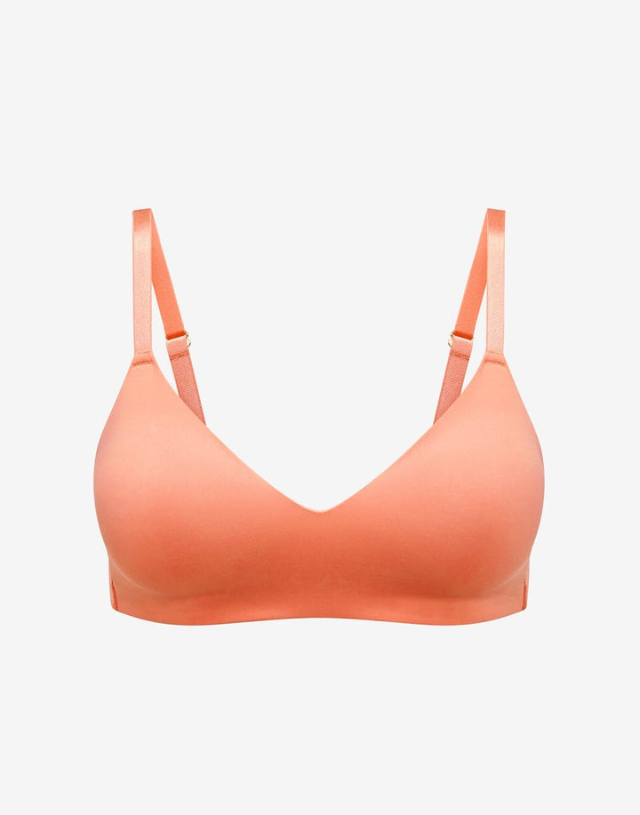 Bella Wireless Bra apricot front