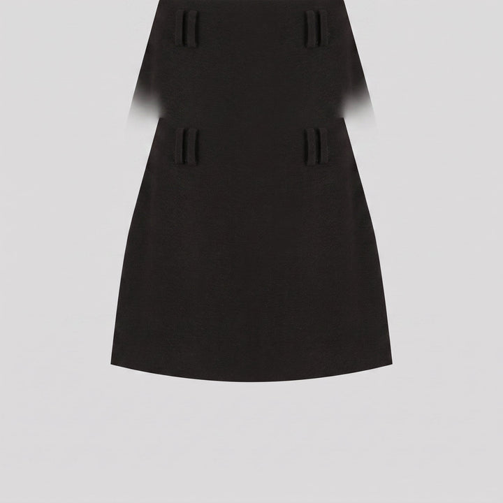Bexley black boucle skort product flat lay