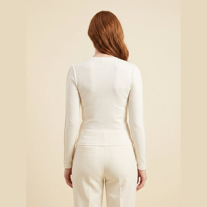 Breezy ribbed slim top back view