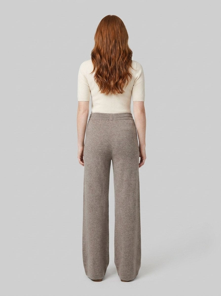 Breezy soft knit wide-leg pants back