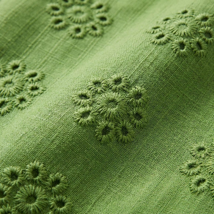 Brigitte midi dress eyelet fabric close-up