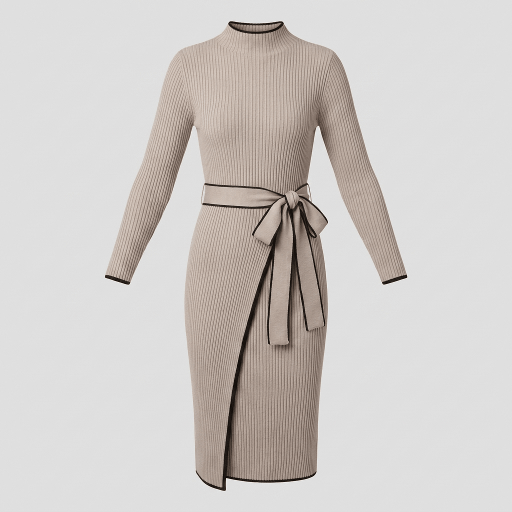 Cava midi dress product flat-lay