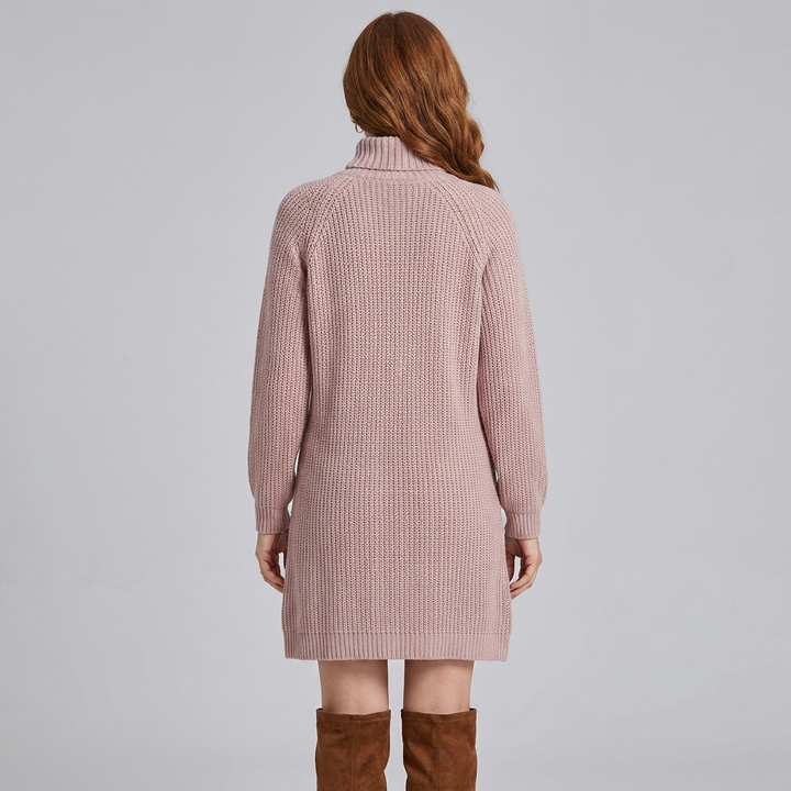Celestine knit sweater dress pink back view