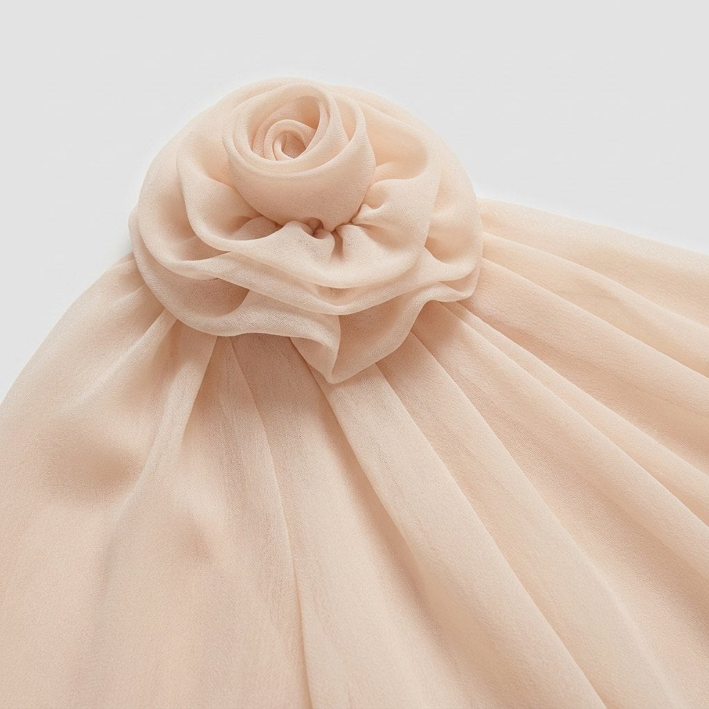 Chic one shoulder blouse fabric close-up