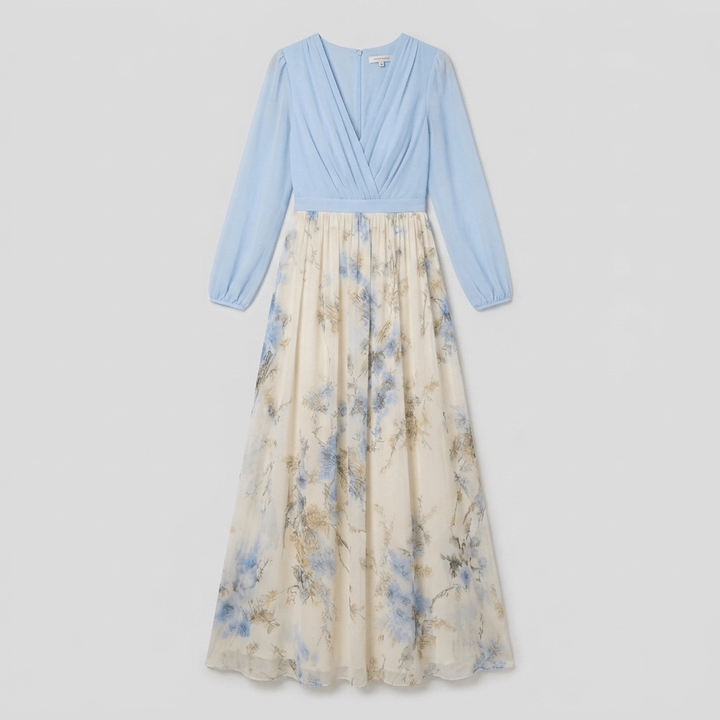 Clara floral print maxi dress product flat-lay