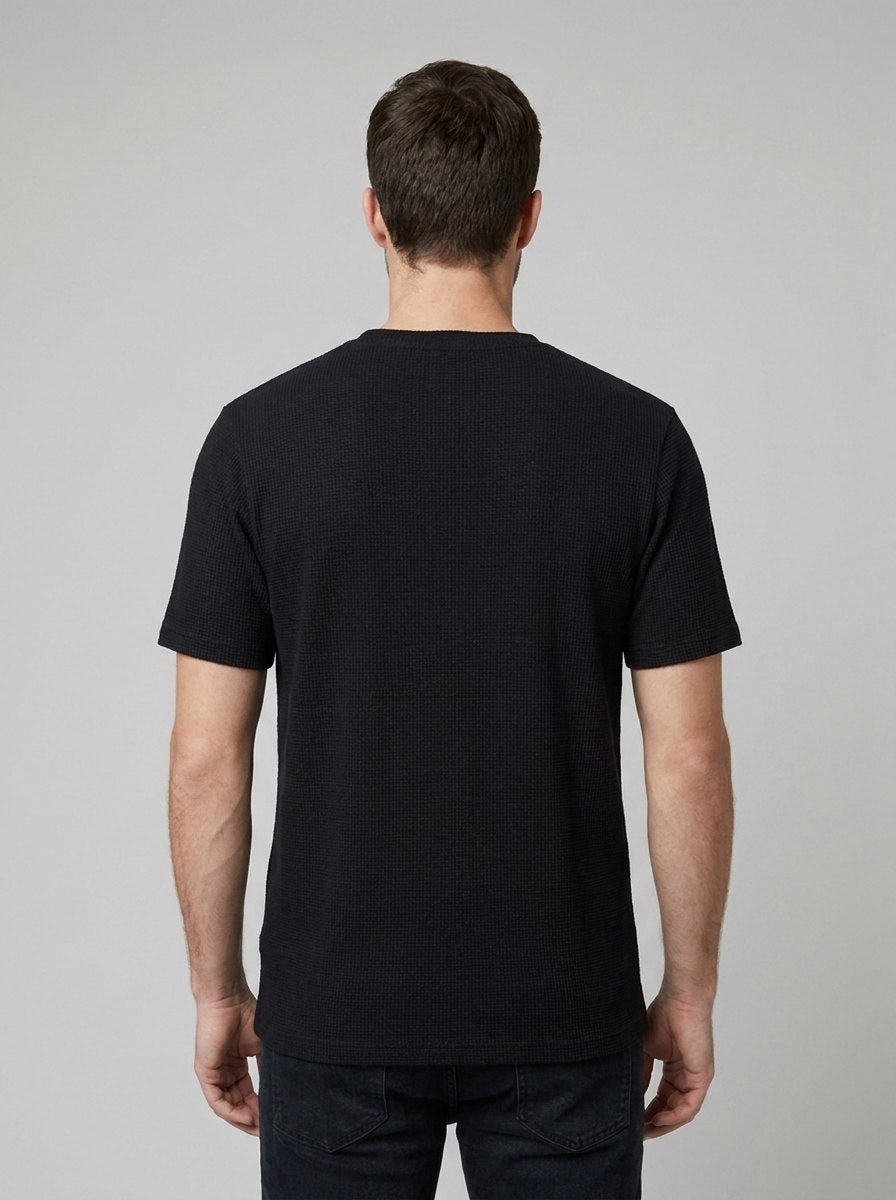 Cole waffle knit t-shirt back view