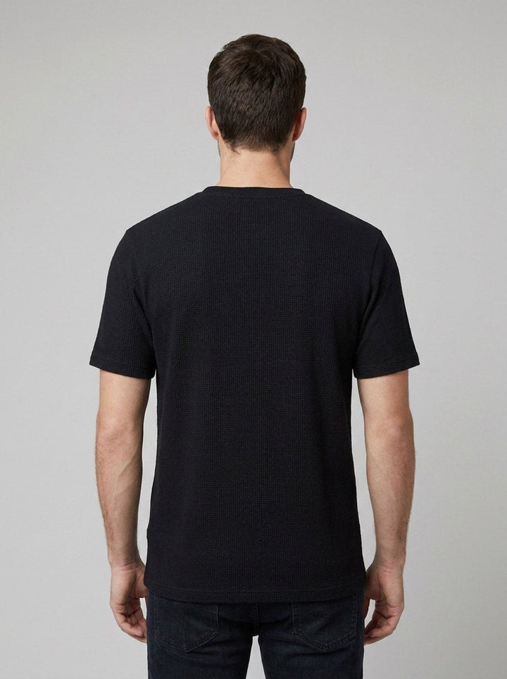 Cole waffle knit t-shirt back view