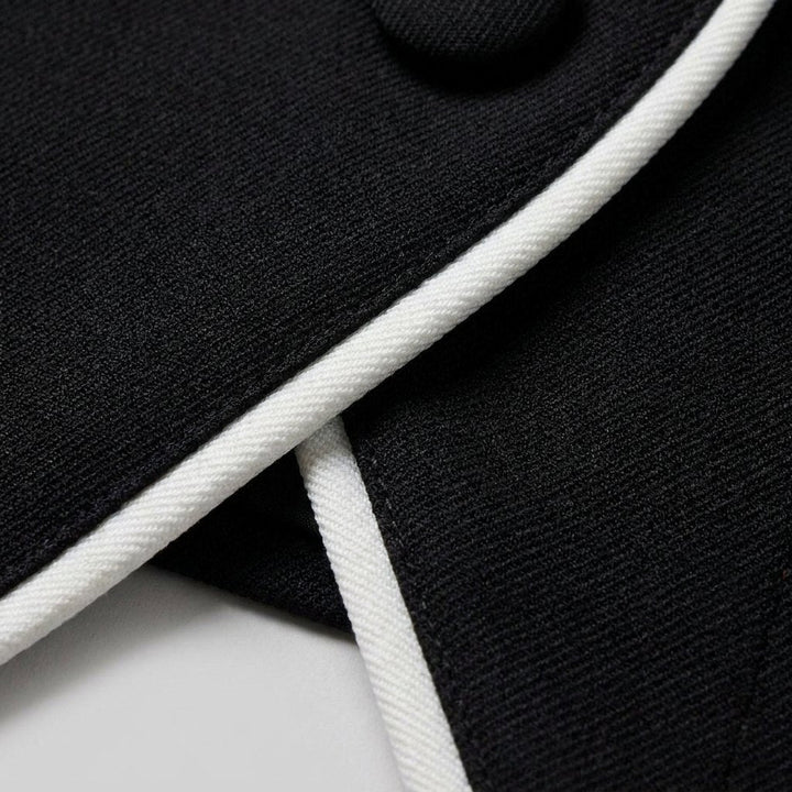 Cora blazer suiting fabric close-up