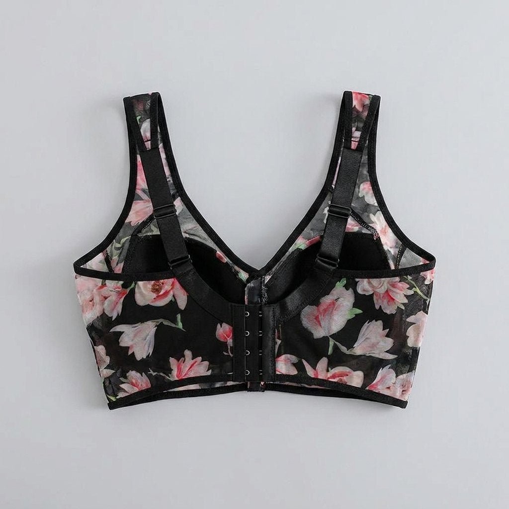 Cora floral bra studio detail