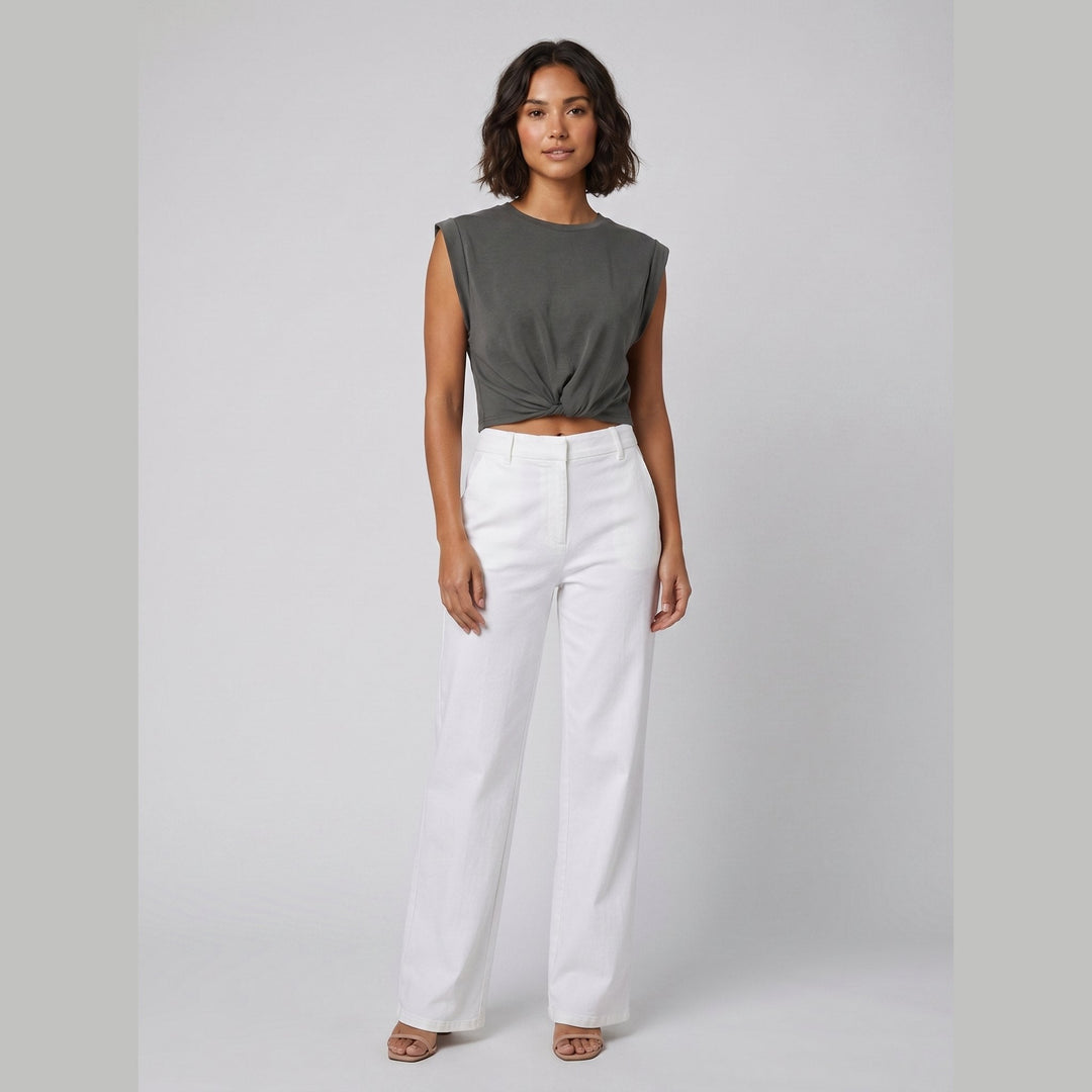 Cora Knotted Tee grey