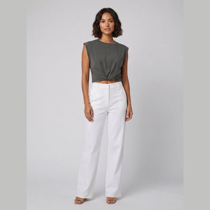 Cora Knotted Tee grey