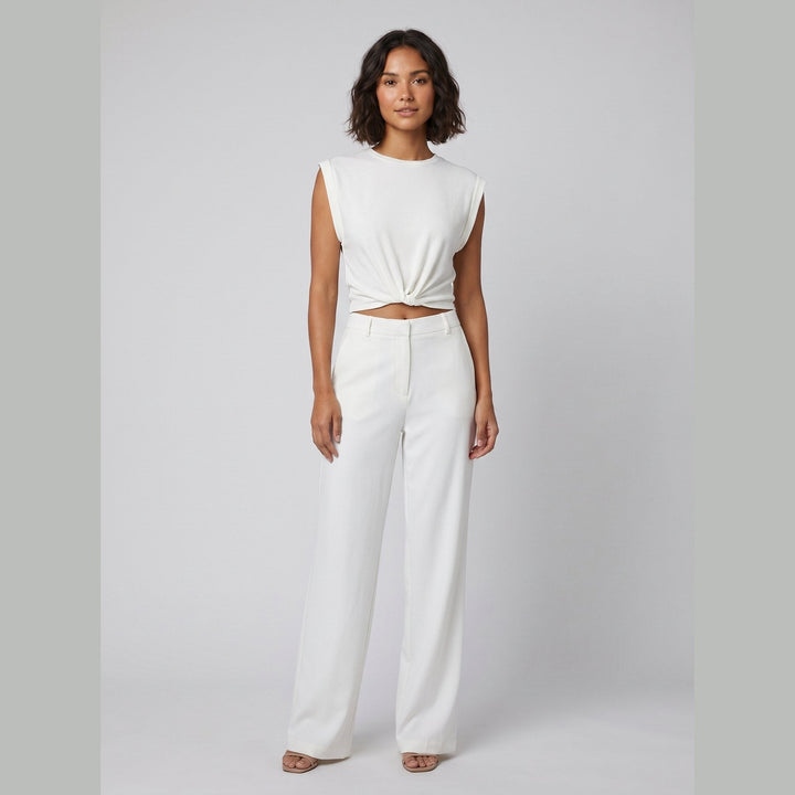 Cora Knotted Tee white
