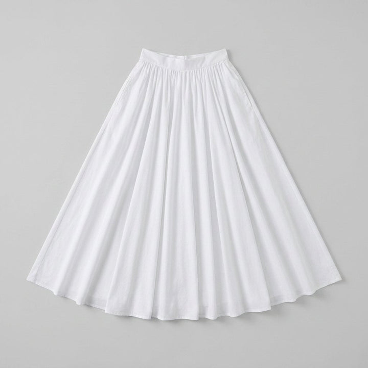Cora white cotton maxi skirt, product flat-lay