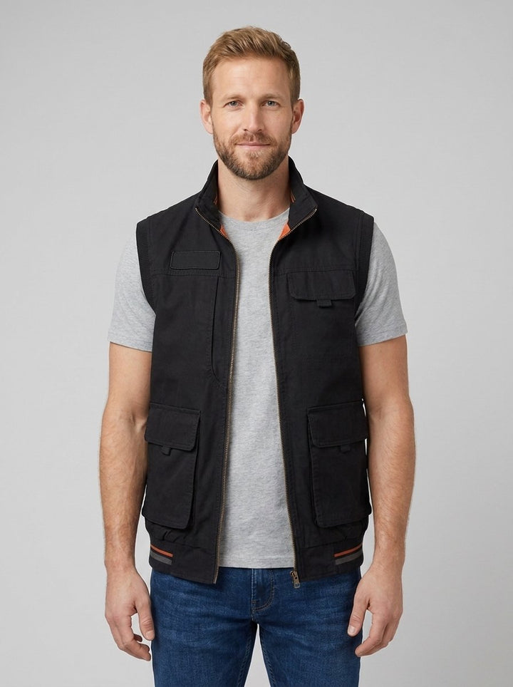 Crispin vest black front