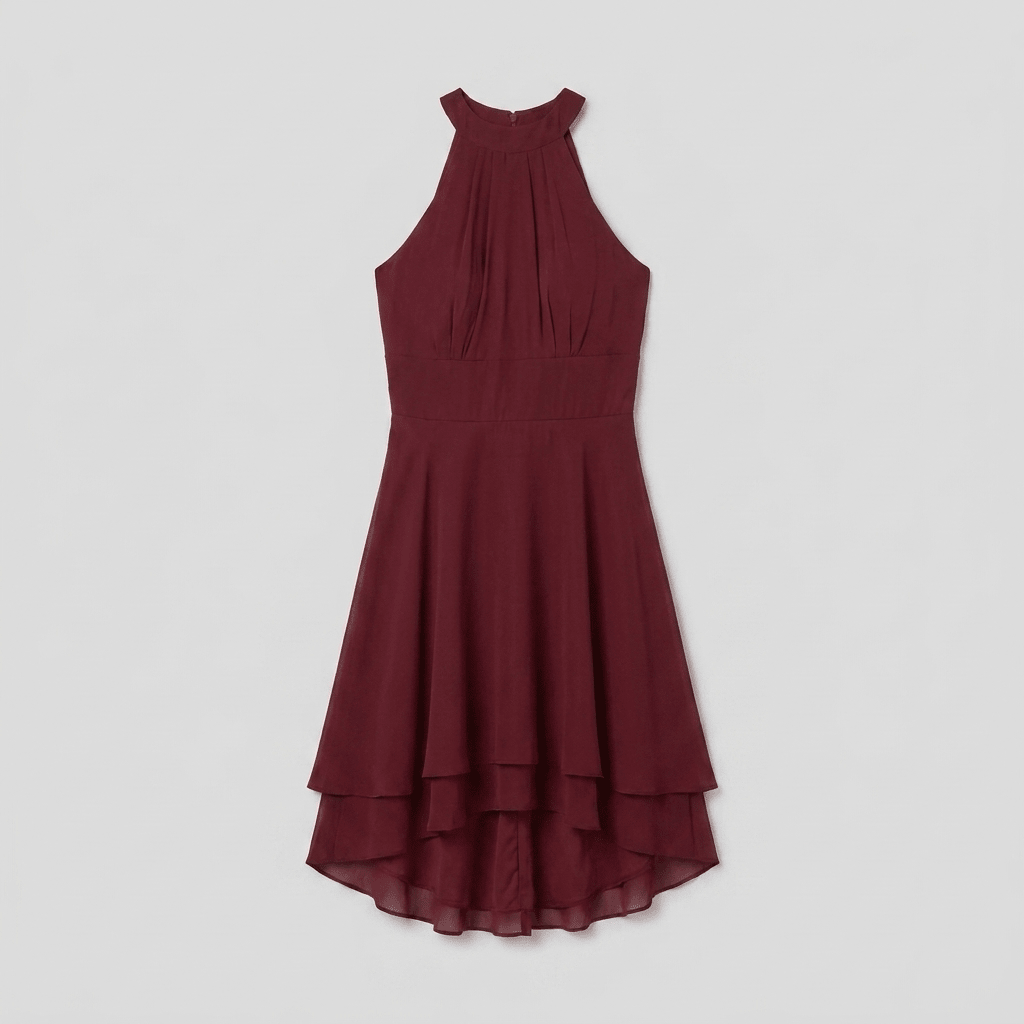 Dakota ruffle dress product flat-lay