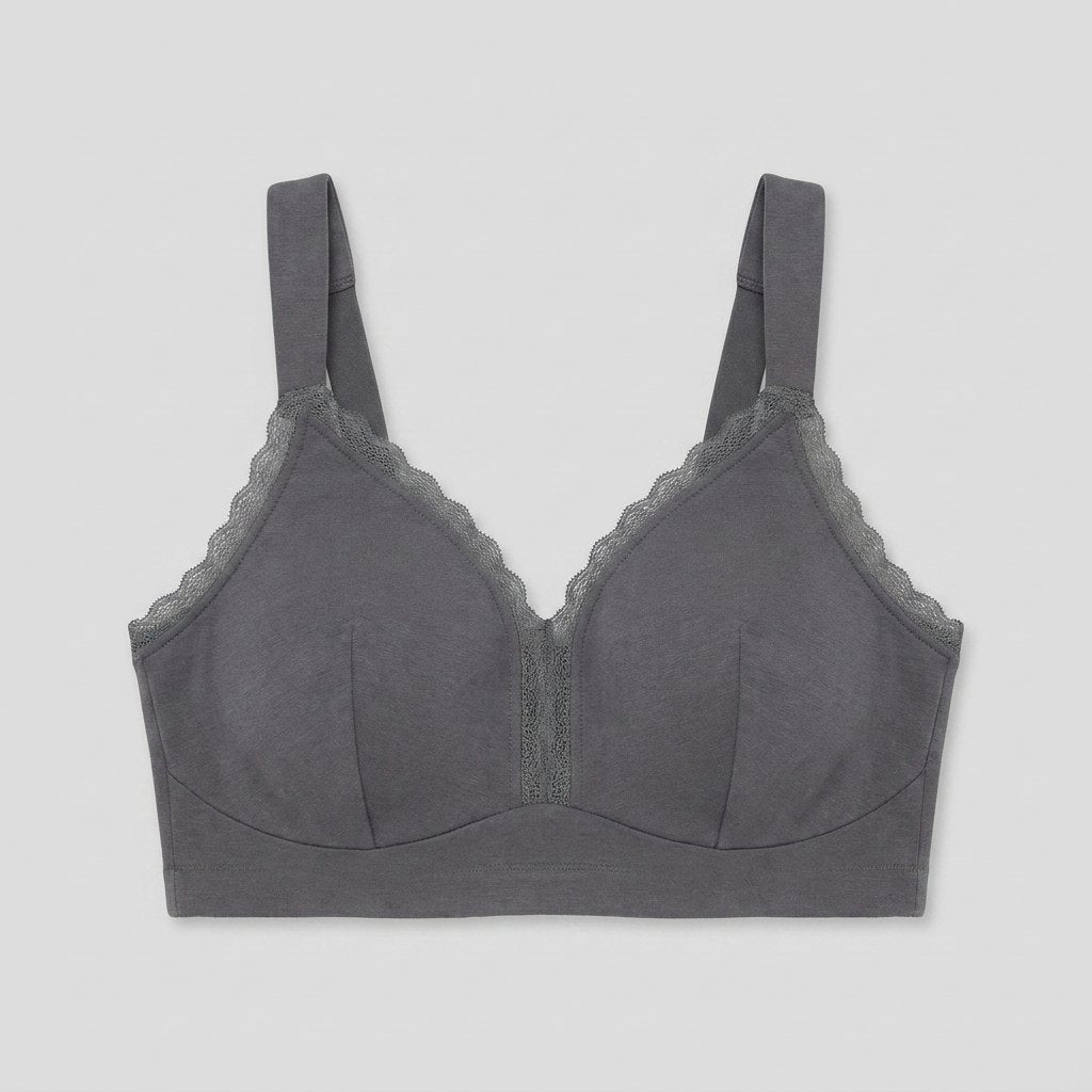 Dali Lace Bralette charcoal front flat-lay