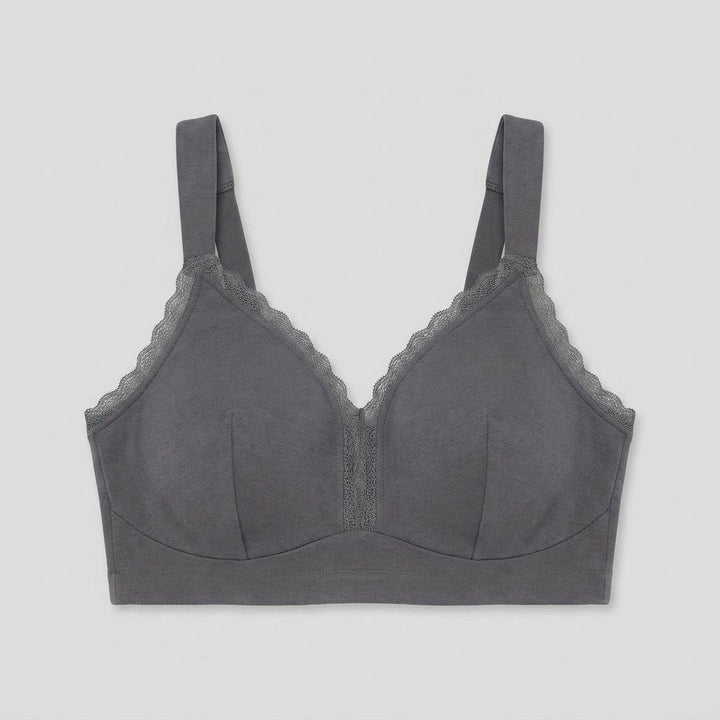 Dali Lace Bralette charcoal front flat-lay