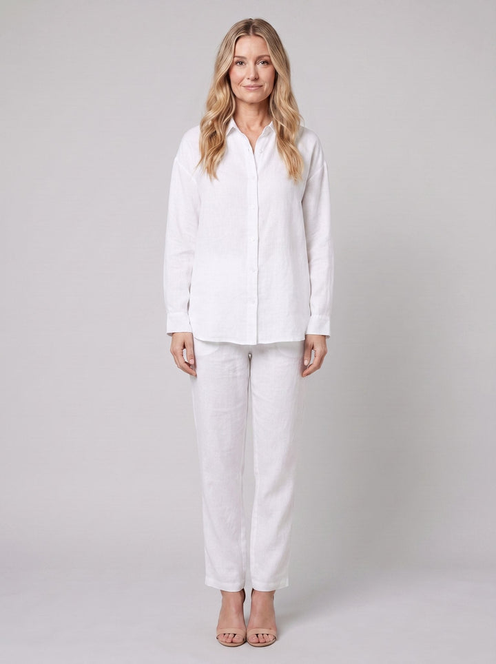 Dani white blouse front on model