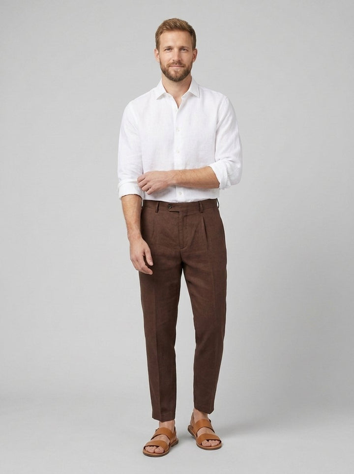 Dany linen trousers brown