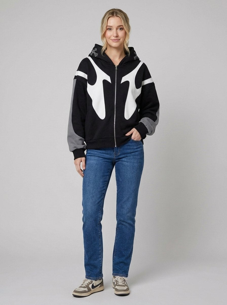 Dare Devil retro zip hoodie black