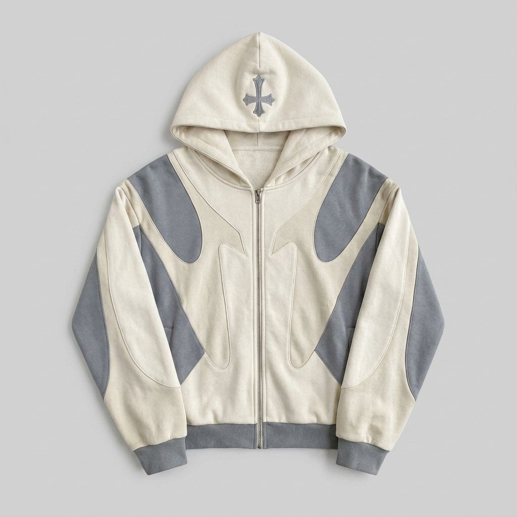 Dare Devil retro zip hoodie product flat lay
