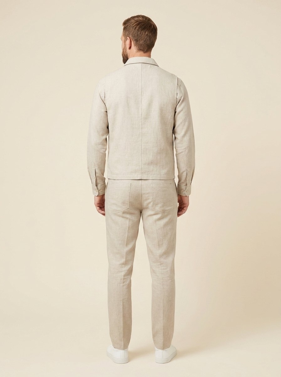 DARIO men's zip vest set back