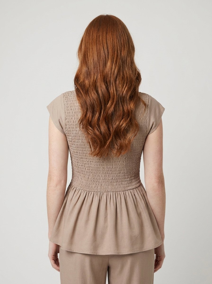 Dashi peplum top back
