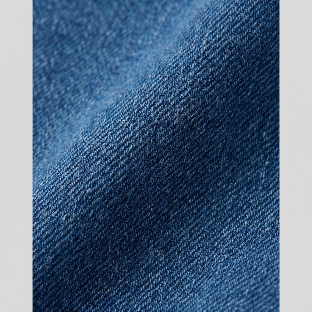 Dazzle denim dress fabric close-up