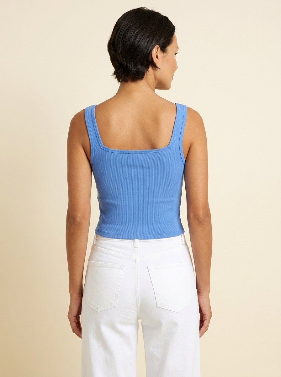 Diva crop tank top back view