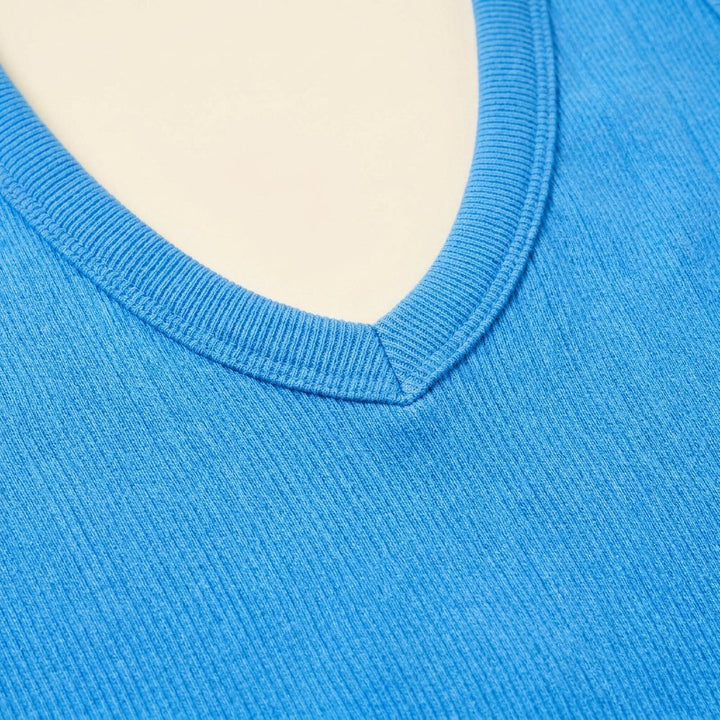 Diva crop tank ribbed fabric detail